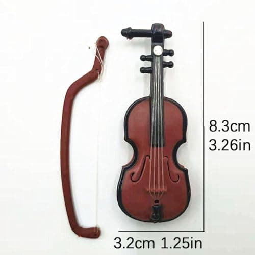 Miniature Violin Toys for Dollhouse and Scenes(3PCS)