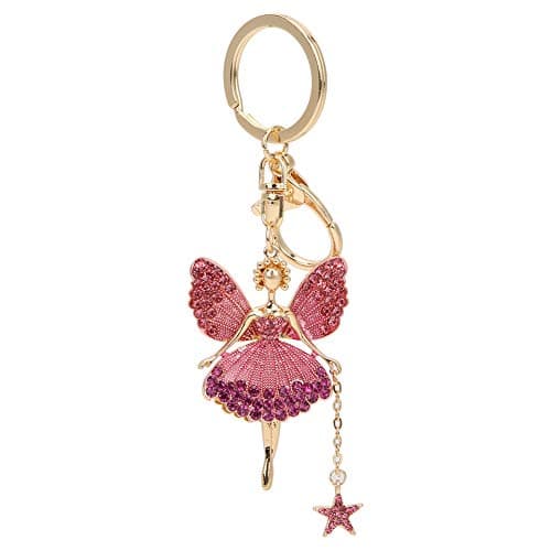 Zerodis Mini Dancing Girl Alloy Car Keychain forWallets and Bags