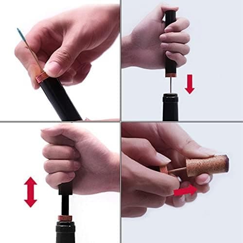 Zerodis Needle Type Wine Bottle Opener, Easy Cork Remover Corkscrew, Travel Portable Pocket Air Pressure Pump Wine Bottle Opener for Home, Restaurant and Party(Red)