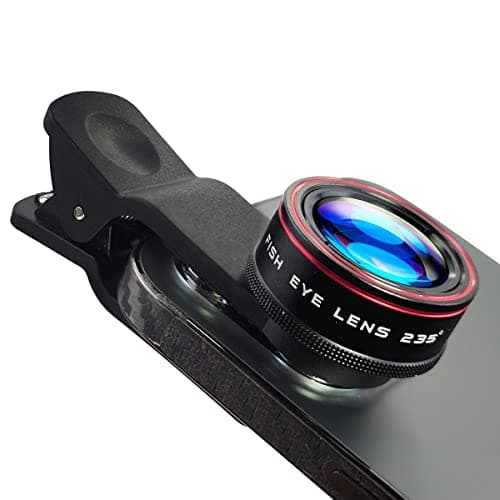 HD Fisheye Lens Kit for iPhone and Android Smartphones - 235° Clip-On Camera Lens