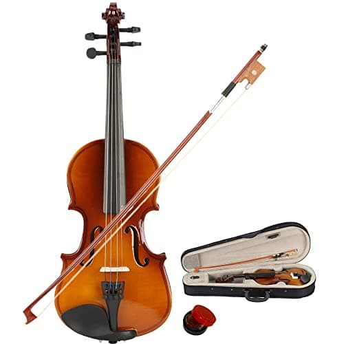 Natural Acoustic Violin with Bow Case for Beginners