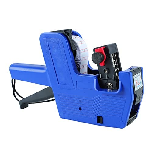MX-5500 8-Digit Price Tag Gun with 5000 Labels, Blue Ink Refills, Office Retail Shop