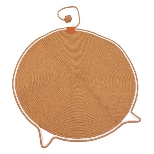 Round Cotton Rope Mat for Cats 31.5in Diameter Ideal for Multi-Cat Houses Clean with Damp Cloth