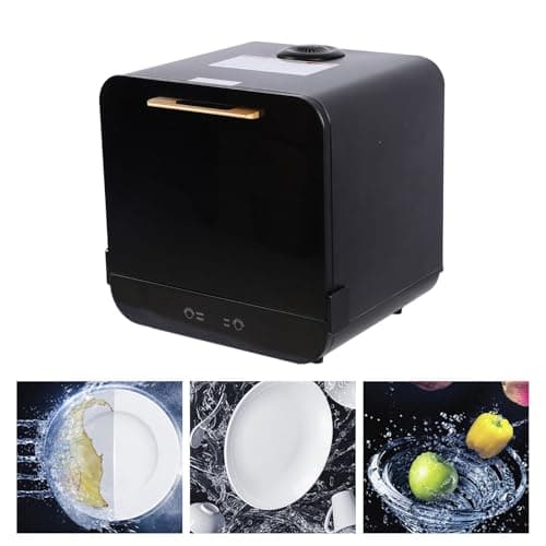 Portable Mini Countertop Dishwasher with 72°C High Temp - Fully Automatic for Home, Office, Dorm, and Boat (US Plug 110V)