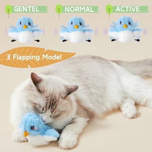 Leafur Rechargeable Flapping Bird Toy for Indoor Kittens