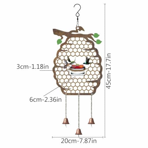 Zerodis Hanging Bird Feeder & Birdbath Bowl, Large Capacity, Unique Design