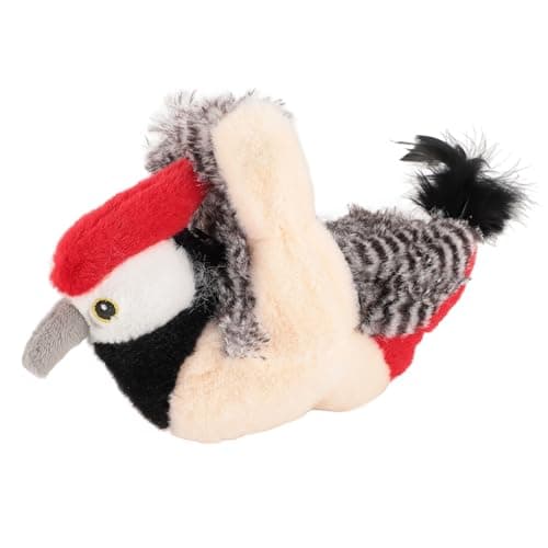 Interactive Plush Cat Toy with Squeaky Sound and Chirping for Fun and Exercise