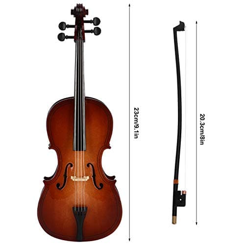 Miniature Wooden Cello Model for Children and Lovers