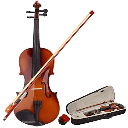 Ktaxon Full Size Acoustic Violin Kit with Case, Bow, and Rosin for Beginner Students