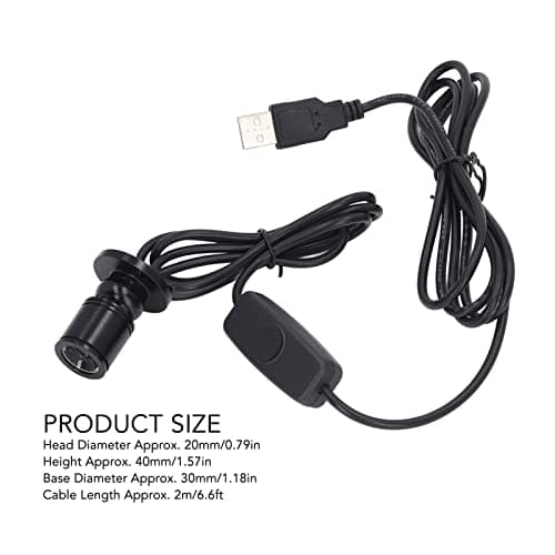 Zerodis 5V Mini USB Dimmable LED Spotlights for Indoor Accent Lighting with 6.6ft Cable (4000K)