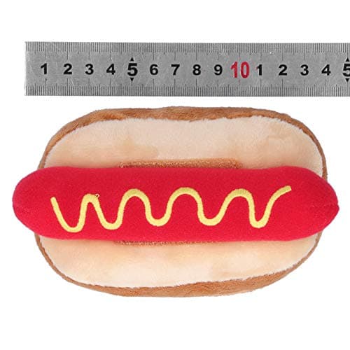 Zerodis Delicious Sausage Shape Squeaky Toy for Small Dogs Cute Chew Toy