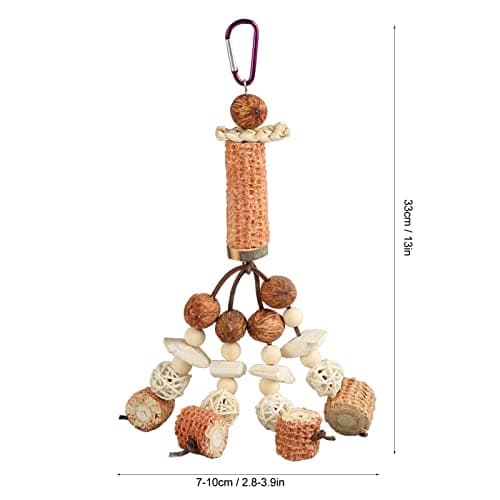 Zerodis Rattan Ball Chew Toy for Large Macaws, Cockatoos