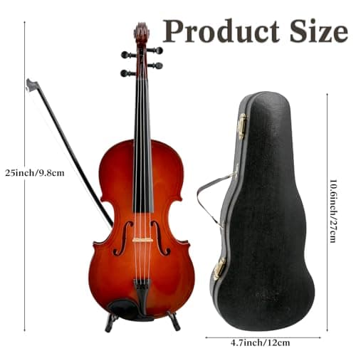 Miniature Violin Model for Home Office Decor