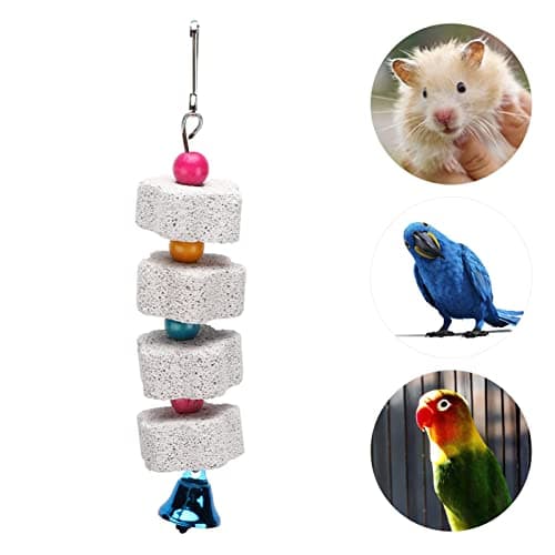 Zerodis Bird Perch & Chew Toys with Bell & Hammock for Pets