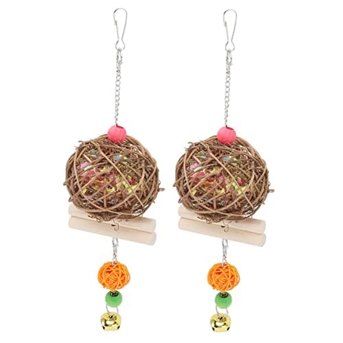 Entertaining Colored Silk Chewing Toy for Cockatiels, Conures, and African Grey Birds
