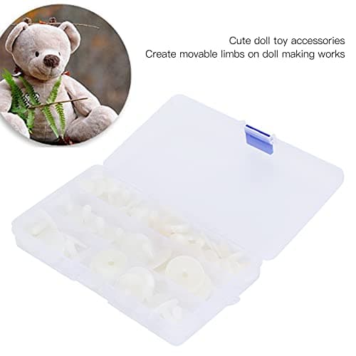 Zerodis White Plush Bear Joints Set for Doll Making Supplies