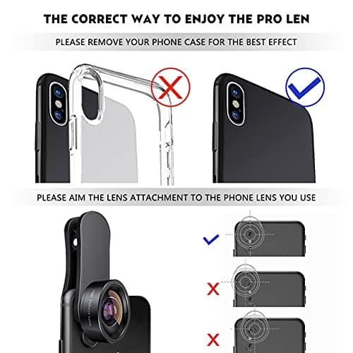 KEYWING 198° Fisheye Lens Kit for iPhone & Samsung Smartphones