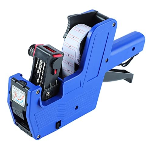 MX-5500 8-Digit Price Tag Gun with 5000 Labels, Blue Ink Refills, Office Retail Shop