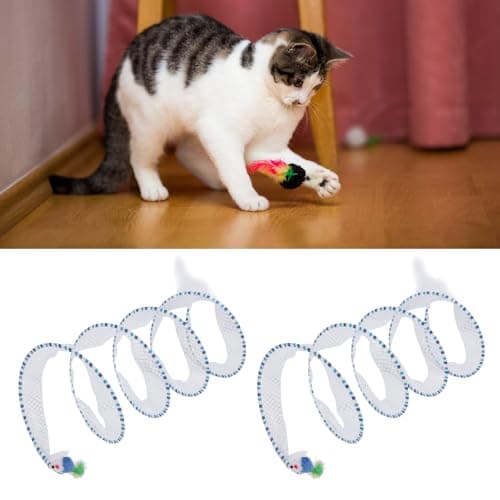 Interactive S- Shaped Elastic Pet Play Tunnel for Cats and Kittens
