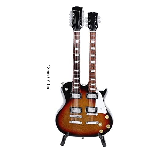 Zerodis Miniature Guitar 18cm Mini Replica Model for Dollhouse Accessories