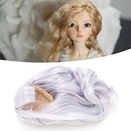 High Temperature Synthetic Blue Long Curly Wig for Dolls (6.1-6.7in Head)