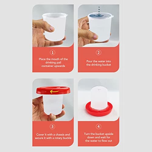 Zerodis Plastic Poultry Waterer & Food Feeder Kit for Chickens and Ducks