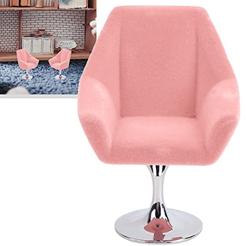 Zerodis Mini Dollhouse Sofa Chair for Kids, 1:12 Scale Flocking Furniture