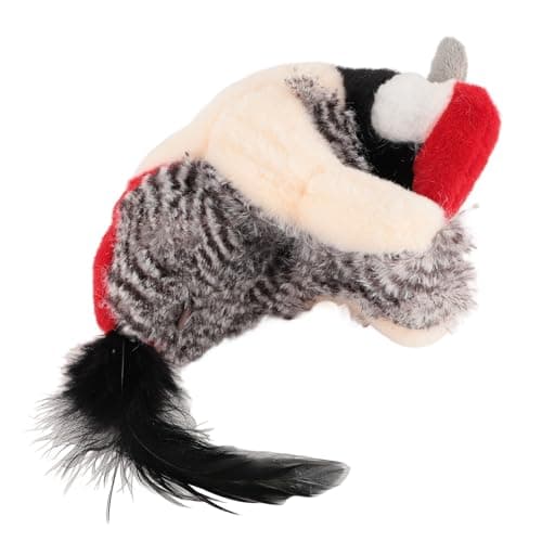 Interactive Plush Cat Toy with Squeaky Sound and Chirping for Fun and Exercise