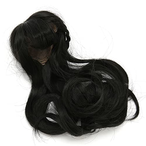 High Temperature Synthetic Black Curly Wig for Dolls (6.1-6.7in)
