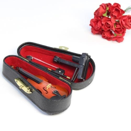 Miniature Wooden Violin Set for Dollhouses (3.15)