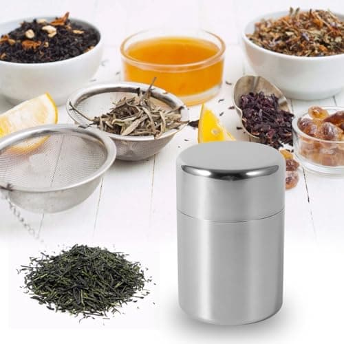 Stainless Steel Tea Canister for Tea, Coffee & Spices