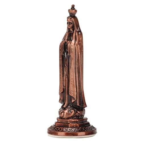 Zerodis Mini Virgin Mary Statue, Red Copper Room and Car Decor (RF TL003)