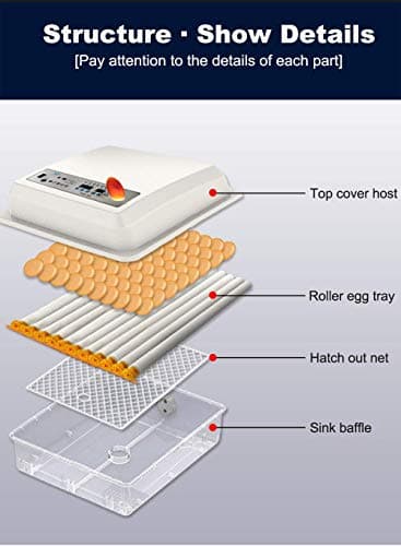 JAEDO Automatic Egg Incubator for Chickens, Ducks & Geese