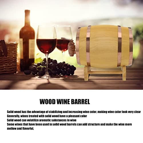 Vintage White Oak Wine Barrel Dispenser for Storing Liquor