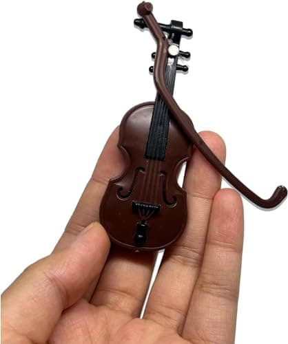 Miniature Violin Set for Dollhouse Decoration and Collectors