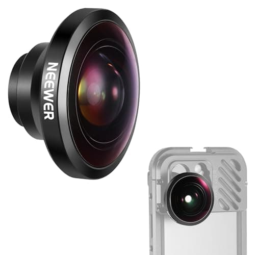 Neewer 8mm Fisheye Lens for 17mm Thread Phones – Compatible with SmallRig, iPhone, and Samsung Cases