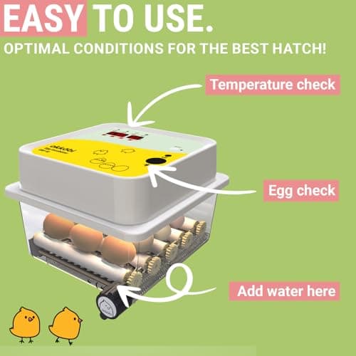 12-Egg Okkobi OBI-12 Incubator with Automatic Turning & Humidity Control