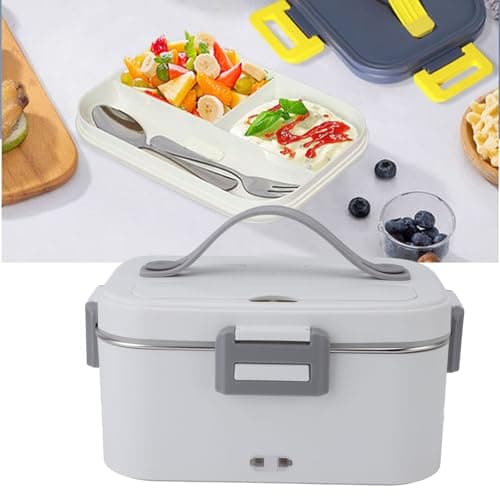 Zerodis Electric Lunch Box - Lightweight Portable Food Heater with 360° Heating (White)