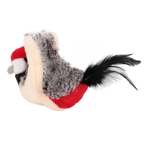 Interactive Plush Cat Toy with Squeaky Sound and Chirping for Fun and Exercise