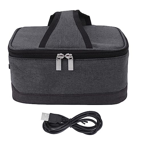 Zerodis Electric Lunch Box Heater - Portable, Multi-Use for Travel, Office & Outdoor Activities (Wine Red) — Light Grey