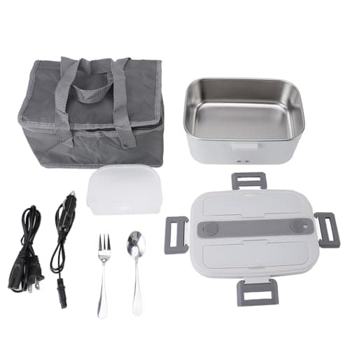 Zerodis Electric Lunch Box - Lightweight Portable Food Heater with 360° Heating (White)