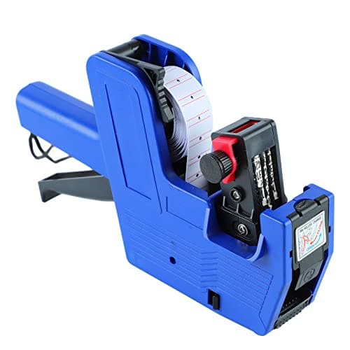 MX-5500 8-Digit Price Tag Gun with 5000 Labels, Blue Ink Refills, Office Retail Shop