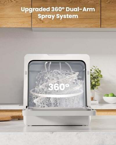 HAVA 2025 Upgraded Countertop Dishwasher with Water Softener