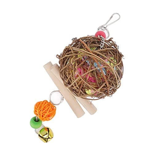 Entertaining Colored Silk Chewing Toy for Cockatiels, Conures, and African Grey Birds