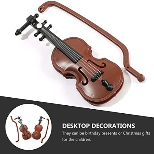 Miniature Violin Set: 20 Tiny Violins for Dollhouse, Fairy Garden, and Holiday Decor