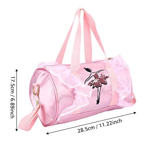 Ballet Princess Dance Bag for Girls with Lace - Crossbody Handbag