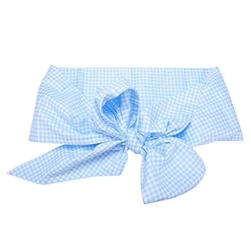 Zerodis Baby Swaddle Wrap, Cotton Newborn Blanket for Photos, Receiving Blanket Gifts (Light Plaid) — Light Blue Plaid
