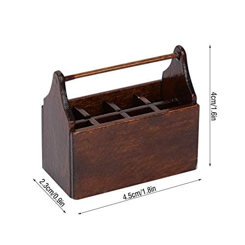 1:12 Miniature Wooden Toolbox: Dollhouse Model Accessory