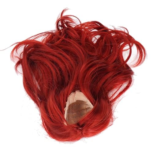 Lifelike Scalp Red Silk Wigs for 1/6 Ball Jointed Dolls (Bright Color, Optimal Curls)