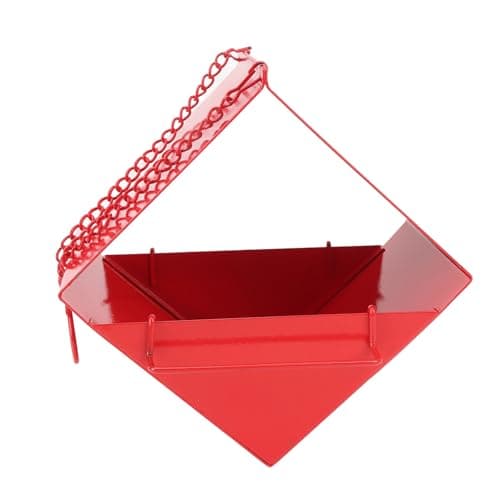 Zerodis Weatherproof Iron Squirrel-Proof Wild Bird Feeder (Red)